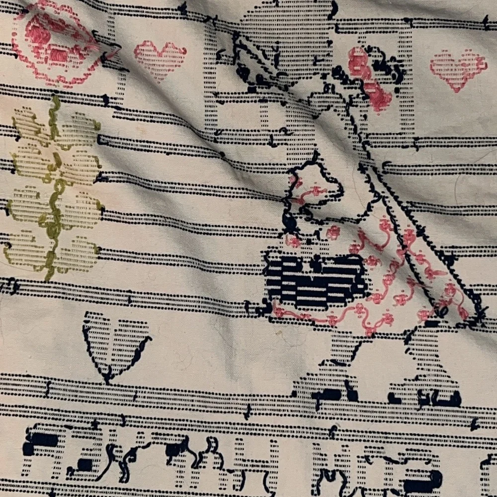Vintage Norwegian embroidered wall hanging 78” x 26” handmade tapestry